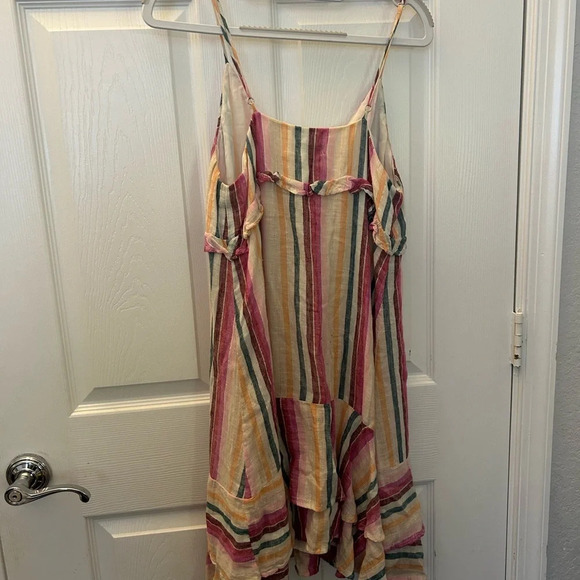 ! RAILS Martina Avila Striped Linen Blend Lurex Ruffle Baby Doll Cami Mini… - Picture 5 of 7